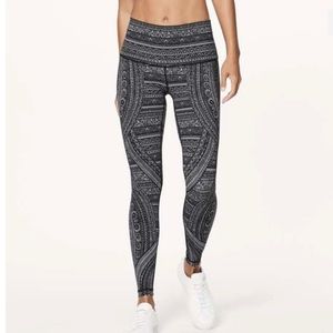 Lululemon special edition Wunder Under High rise tight Entwined grey black 4/6